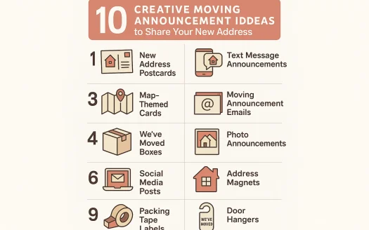 Infographic: Top 10 Creative Moving Announcement Ideas to Share Your New Address