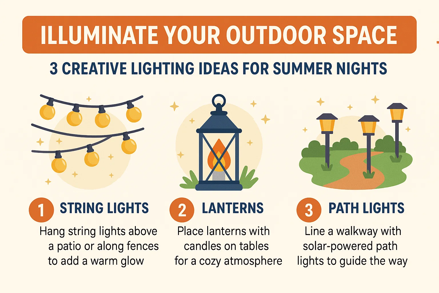 Illuminate Your Outdoor Space: 3 Creative Lighting Ideas for Summer Nights