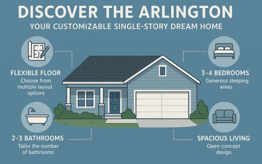 Infographic: Discover the Arlington: Your Customizable Single-Story Dream Home