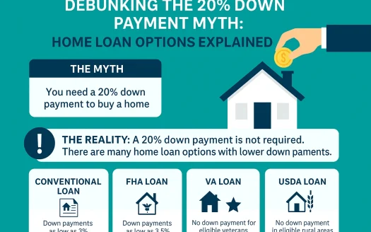 Infographic: Debunking the 20% Down Payment Myth: Home Loan Options Explained