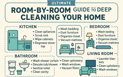Infographic: Ultimate Room-by-Room Guide to Deep Cleaning Your Home