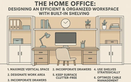 Infographic: The Home Office: Designing an Efficient & Organized Workspace with Built-In Shelving