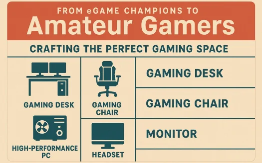 Infographic: From eGame Champions to Amateur Gamers: Crafting the Perfect Gaming Space