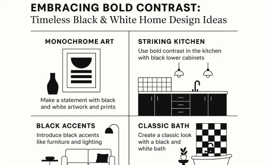 Infographic: Embracing Bold Contrast: Timeless Black & White Home Design Ideas