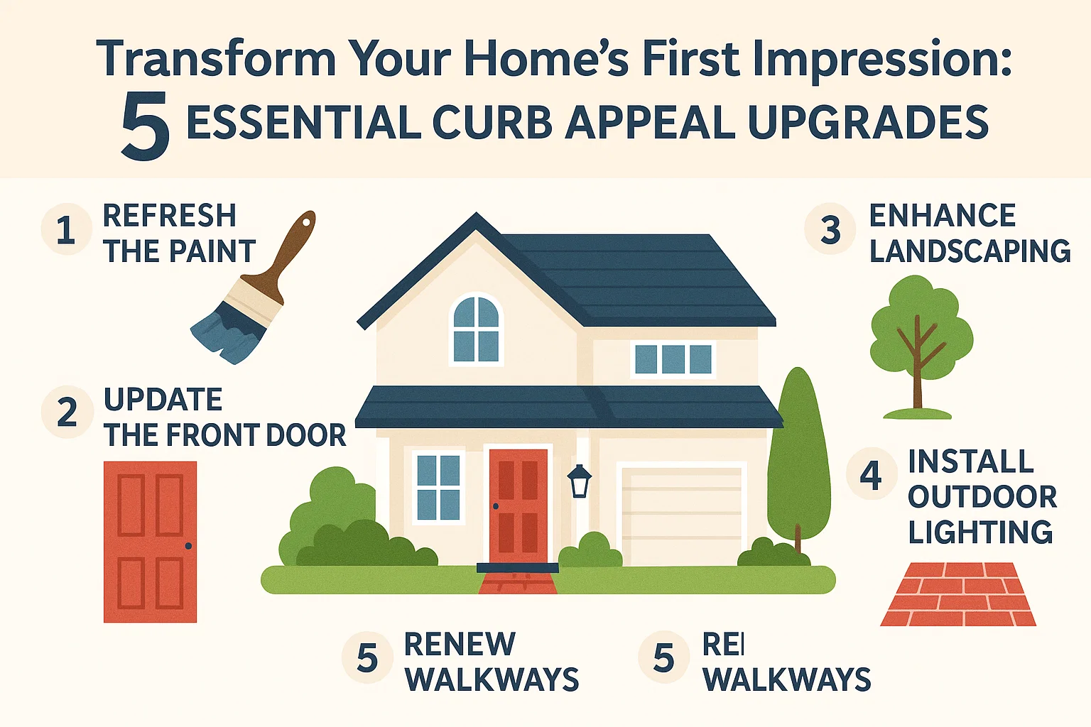 Transform Your Home's First Impression: 5 Essential Curb Appeal Upgrades