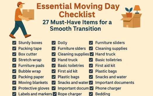 Infographic: Essential Moving Day Checklist: 27 Must-Have Items for a Smooth Transition