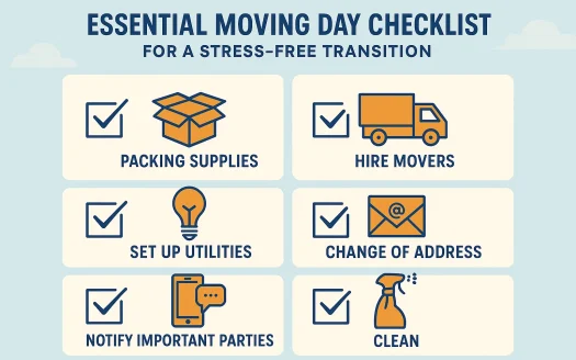 Infographic: Essential Moving Day Checklist for a Stress-Free Transition