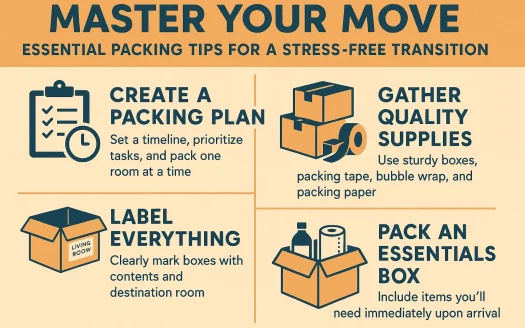 Infographic: Master Your Move: Essential Packing Tips for a Stress-Free Transition