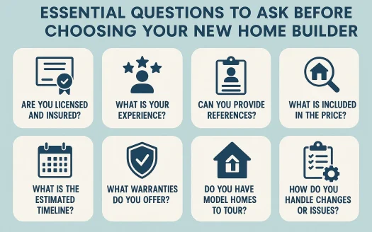 Infographic: Essential Questions to Ask Before Choosing Your New Home Builder