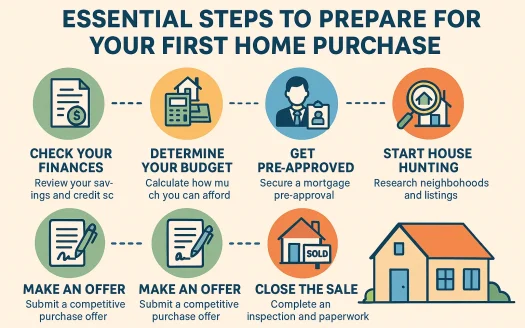 Infographic: Essential Steps to Prepare for Your First Home Purchase