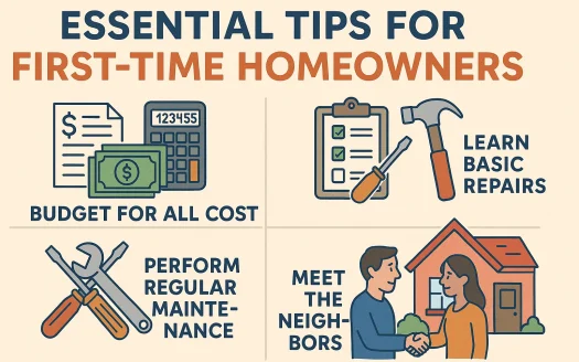Infographic: Essential Tips for First-Time Homeowners