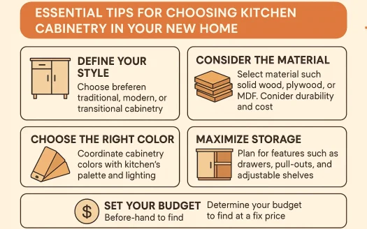 Infographic: Essential Tips for Choosing Kitchen Cabinetry in Your New Home