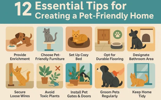 Infographic: 12 Essential Tips for Creating a Pet-Friendly Home