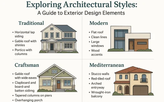 Infographic: Exploring Architectural Styles: A Guide to Exterior Design Elements
