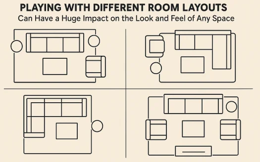 Infographic: Playing With Different Room Layouts Can Have a Huge Impact on the Look and Feel of Any Space