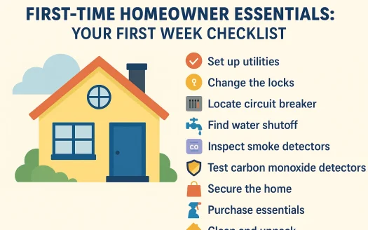 Infographic: First-Time Homeowner Essentials: Your First Week Checklist
