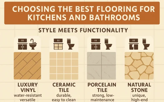 Infographic: Choosing the Best Flooring for Kitchens and Bathrooms: Style Meets Functionality