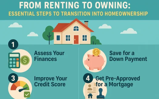 Infographic: From Renting to Owning: Essential Steps to Transition into Homeownership
