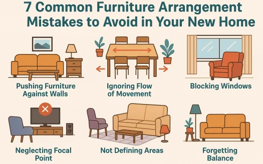 Infographic: 7 Common Furniture Arrangement Mistakes to Avoid in Your New Home