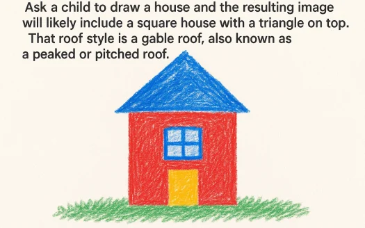Infographic: Ask a child to draw a house and the resulting image will likely include a square house with a triangle on top. That roof style is a gable roof