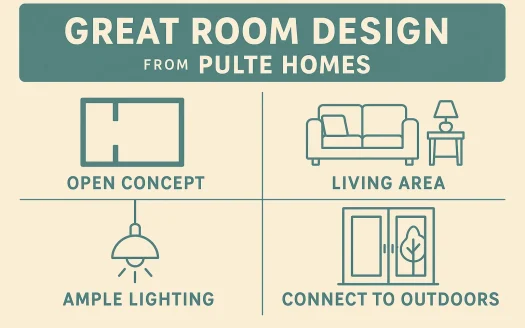 Infographic: Great Room Design from Pulte Homes
