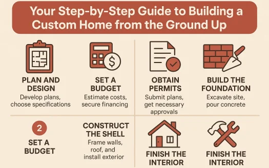Infographic: Your Step-by-Step Guide to Building a Custom Home from the Ground Up