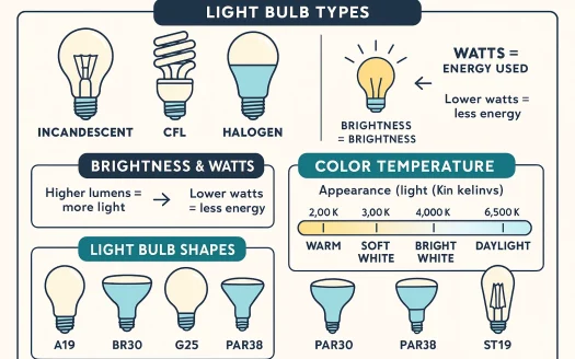Infographic: Illuminating Your Home: A Comprehensive Guide to Choosing the Perfect Light Bulb