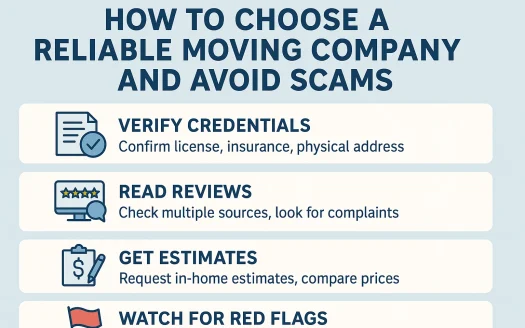 Infographic: How to Choose a Reliable Moving Company and Avoid Scams