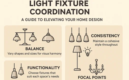 Infographic: Mastering Light Fixture Coordination: A Guide to Elevating Your Home Design