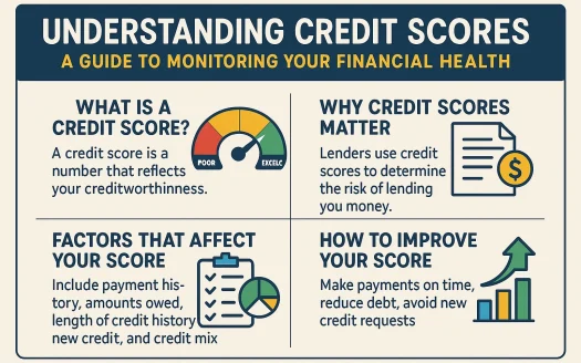 Infographic: Understanding Credit Scores: A Guide to Monitoring Your Financial Health