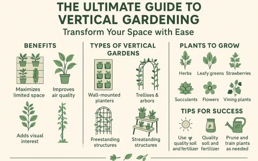 Infographic: The Ultimate Guide to Vertical Gardening: Transform Your Space with Ease
