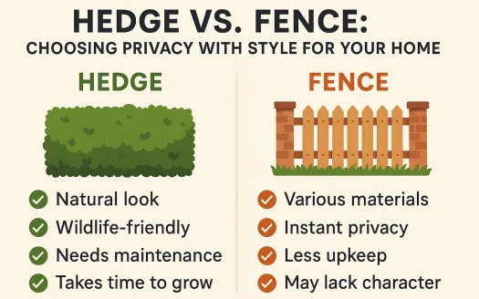 Infographic: Hedge vs. Fence: Choosing Privacy with Style for Your Home