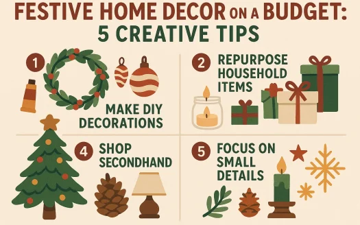 Infographic: Festive Home Decor on a Budget: 5 Creative Tips