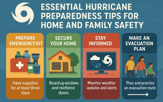 Infographic: Essential Hurricane Preparedness Tips for Home and Family Safety