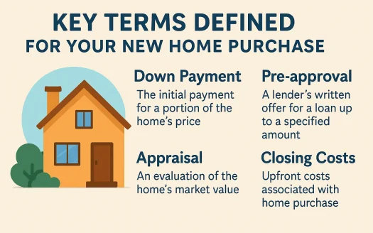Infographic: Key Terms Defined for Your New Home Purchase