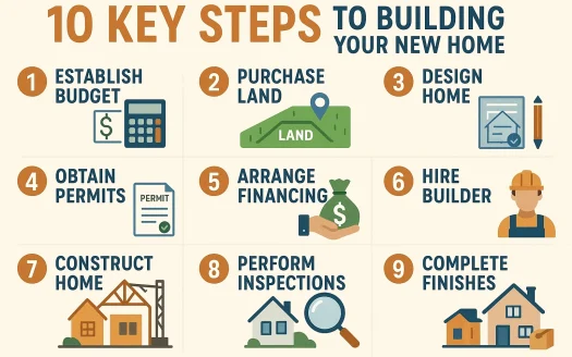 Infographic: 10 Key Steps to Building Your New Home