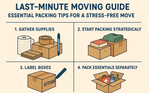 Infographic: Last-Minute Moving Guide: Essential Packing Tips for a Stress-Free Move