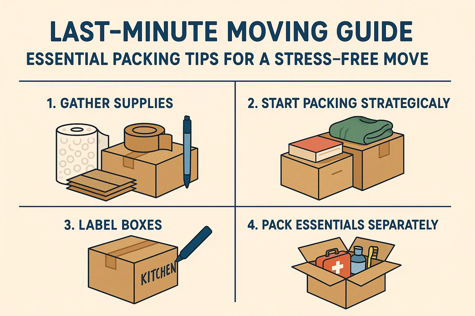 Last-Minute Moving Guide: Essential Packing Tips for a Stress-Free Move
