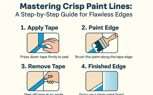 Infographic: Mastering Crisp Paint Lines: A Step-by-Step Guide for Flawless Edges