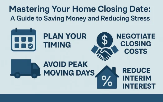Infographic: Mastering Your Home Closing Date: A Guide to Saving Money and Reducing Stress