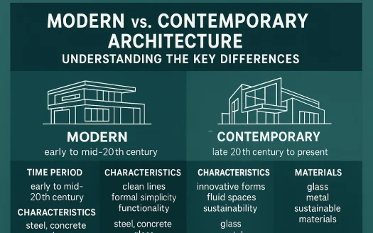 Infographic: Modern vs. Contemporary Architecture: Understanding the Key Differences