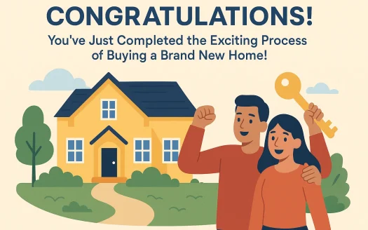 Infographic: Congratulations! You’ve Just Completed the Exciting Process of Buying a Brand New Home!