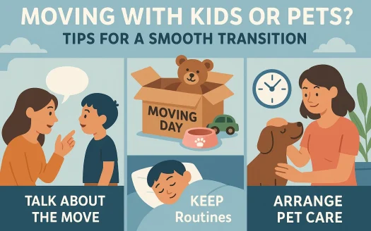 Infographic: Moving with Kids or Pets? Tips for a Smooth Transition