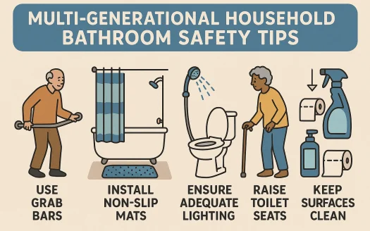 Infographic: Multi-Generational Household Bathroom Safety Tips