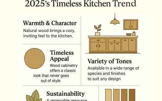 Infographic: Embracing Natural Wood Cabinetry: 2025’s Timeless Kitchen Trend
