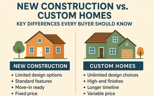 Infographic: New Construction vs. Custom Homes: Key Differences Every Buyer Should Know