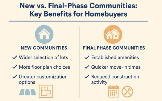 Infographic: New vs. Final-Phase Communities: Key Benefits for Homebuyers