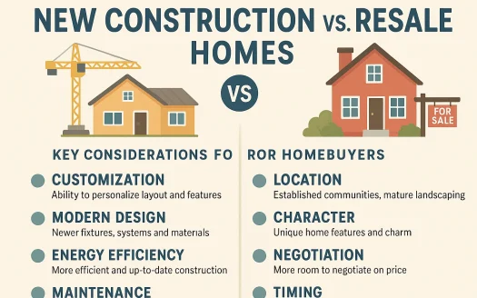 Infographic: New Construction vs. Resale Homes: Key Considerations for Homebuyers