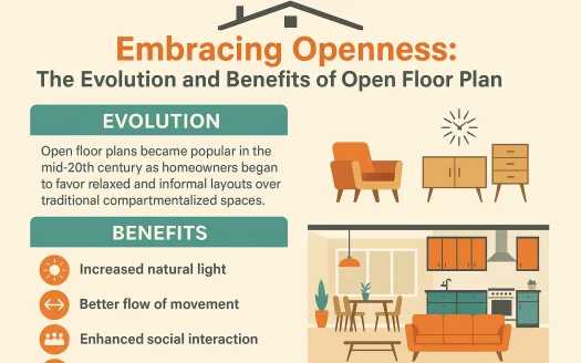 Infographic: Embracing Openness: The Evolution and Benefits of Open Floor Plan Homes