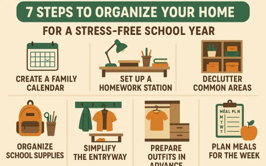 Infographic: 7 Steps to Organize Your Home for a Stress-Free School Year